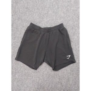 Gymshark Shorts Medium Black Sweat Fleece Drawstring Logo Workout Pull On